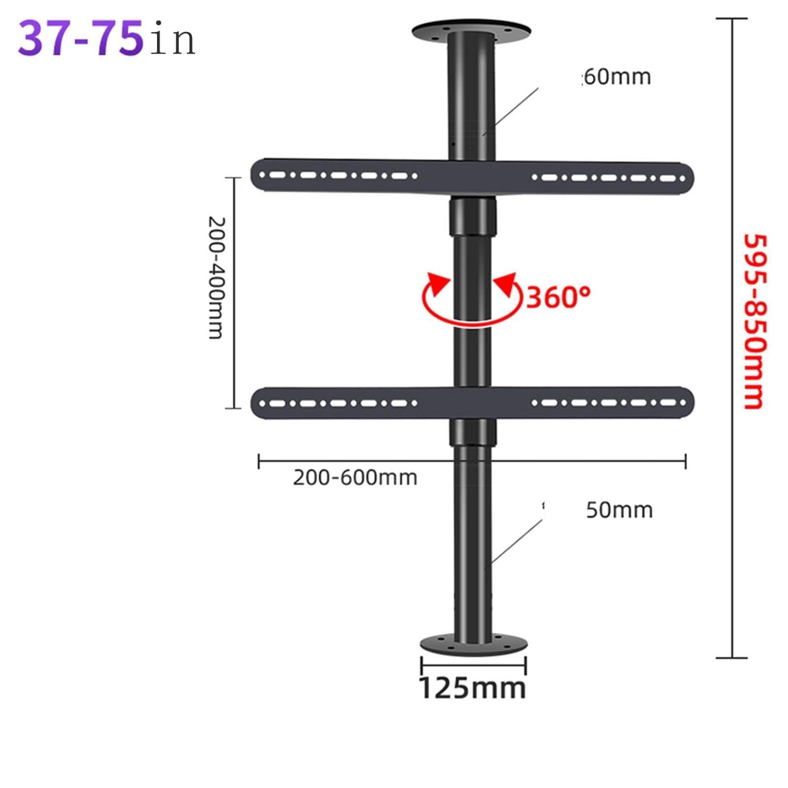Klauer TV Monitor Wall Mount,TV Wall Mount,360 Degree Rotating Frame - LCD TV Floor Stand, Partition Wall Rotating Rack Rotating TV Cabinet Rotating Base, 32-75inch LED Screen Display (Size : 170-205cm (Siz