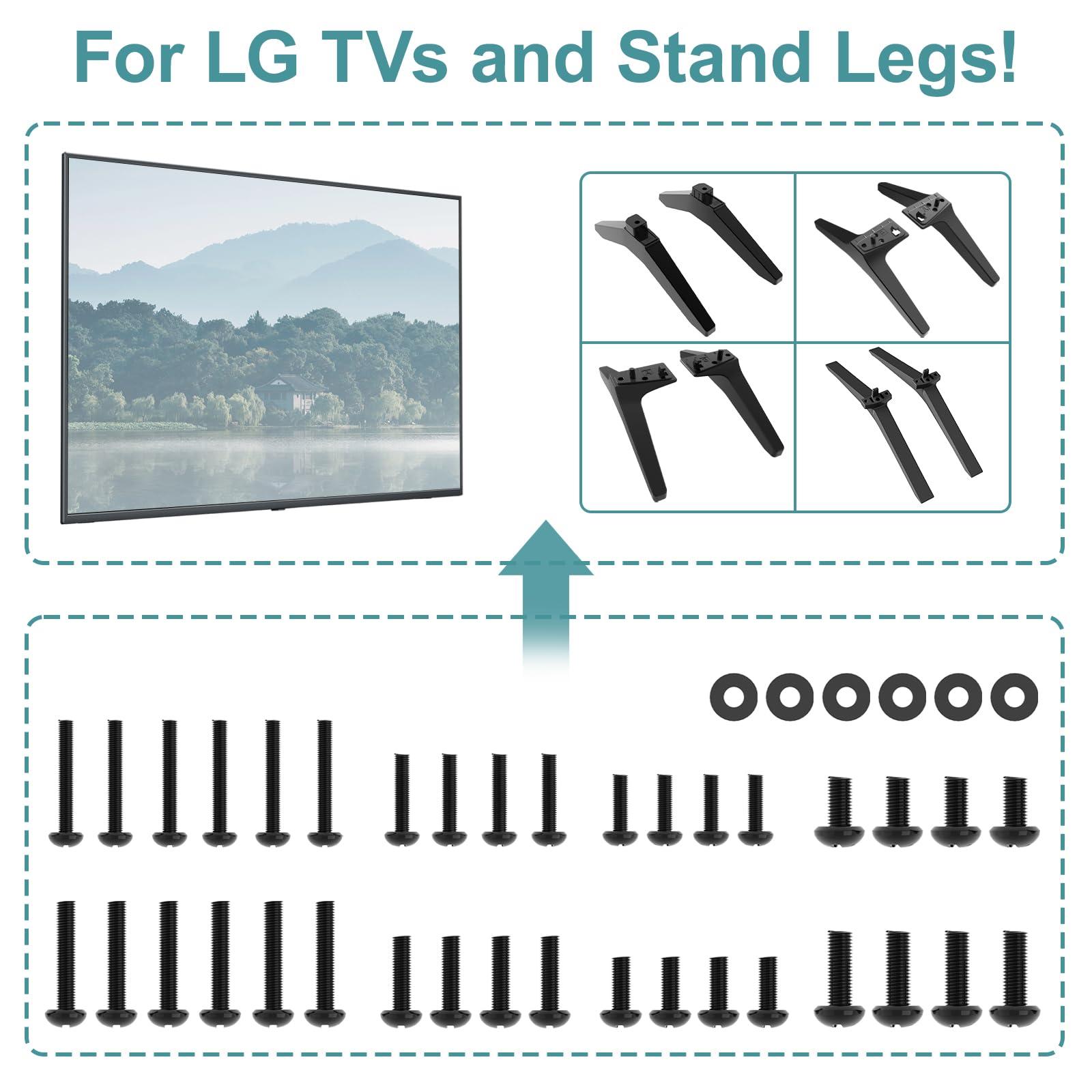 Yaotieci TV Mount Screws for LG TV Stand Replacement Base Screw, TV Stand Screw for LG 27" 32" 43" 49" 50" 55" 60" 65" 70" 75" 86" Legs