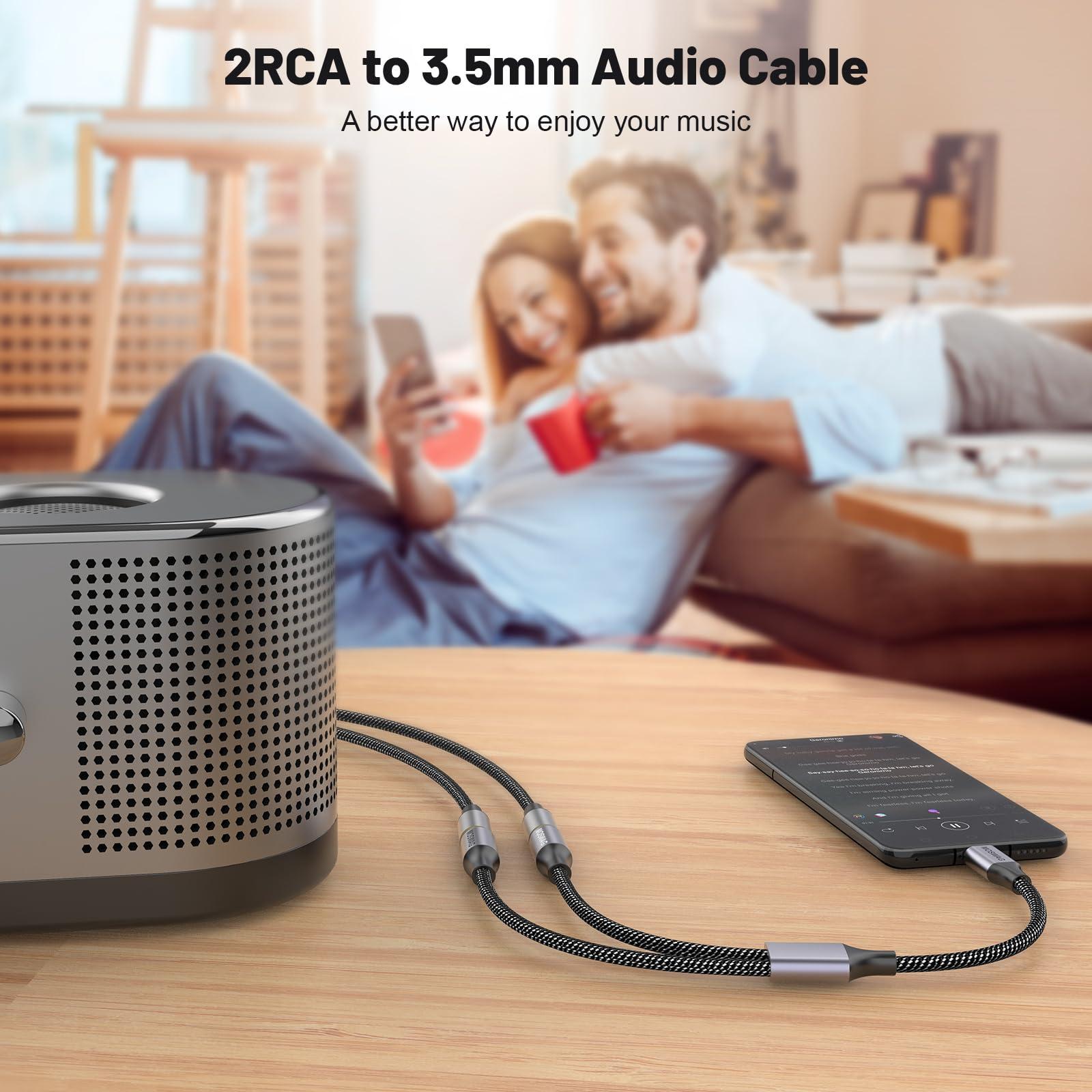 MOSWAG MOSWAG USB C Male to Dual Female RCA Stereo Audio Y Splitter Adapter Cable Allows Up to Hi-Fi Sound Quality,Wide,Natural Sound Stage and Uncolored Sound