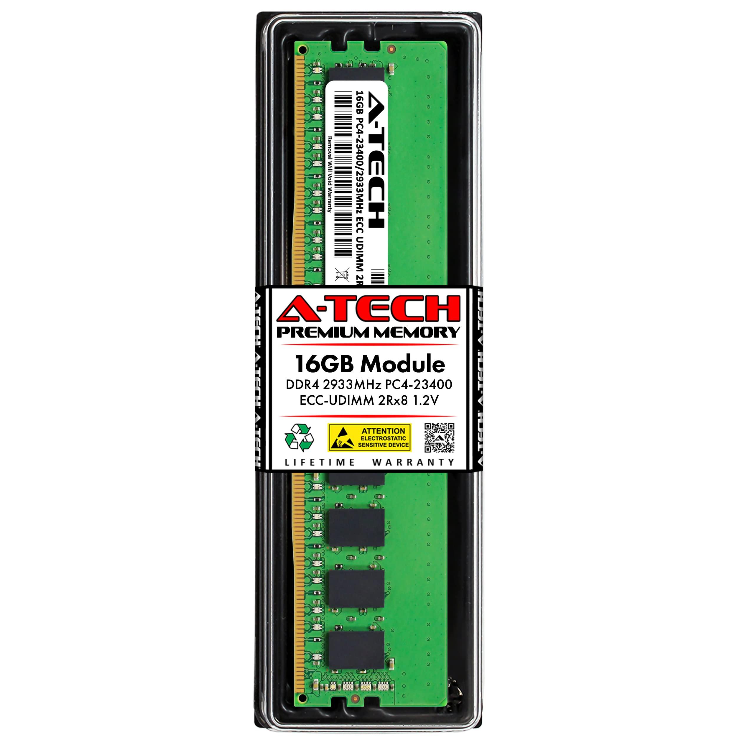 A-Tech A-Tech 16GB Replacement for Lenovo 4X71B32812 - DDR4 2933MHz PC4-23400 ECC Unbuffered UDIMM 2Rx8 1.2V - Single Server Memory RAM Stick (4X71B32812-ATC)