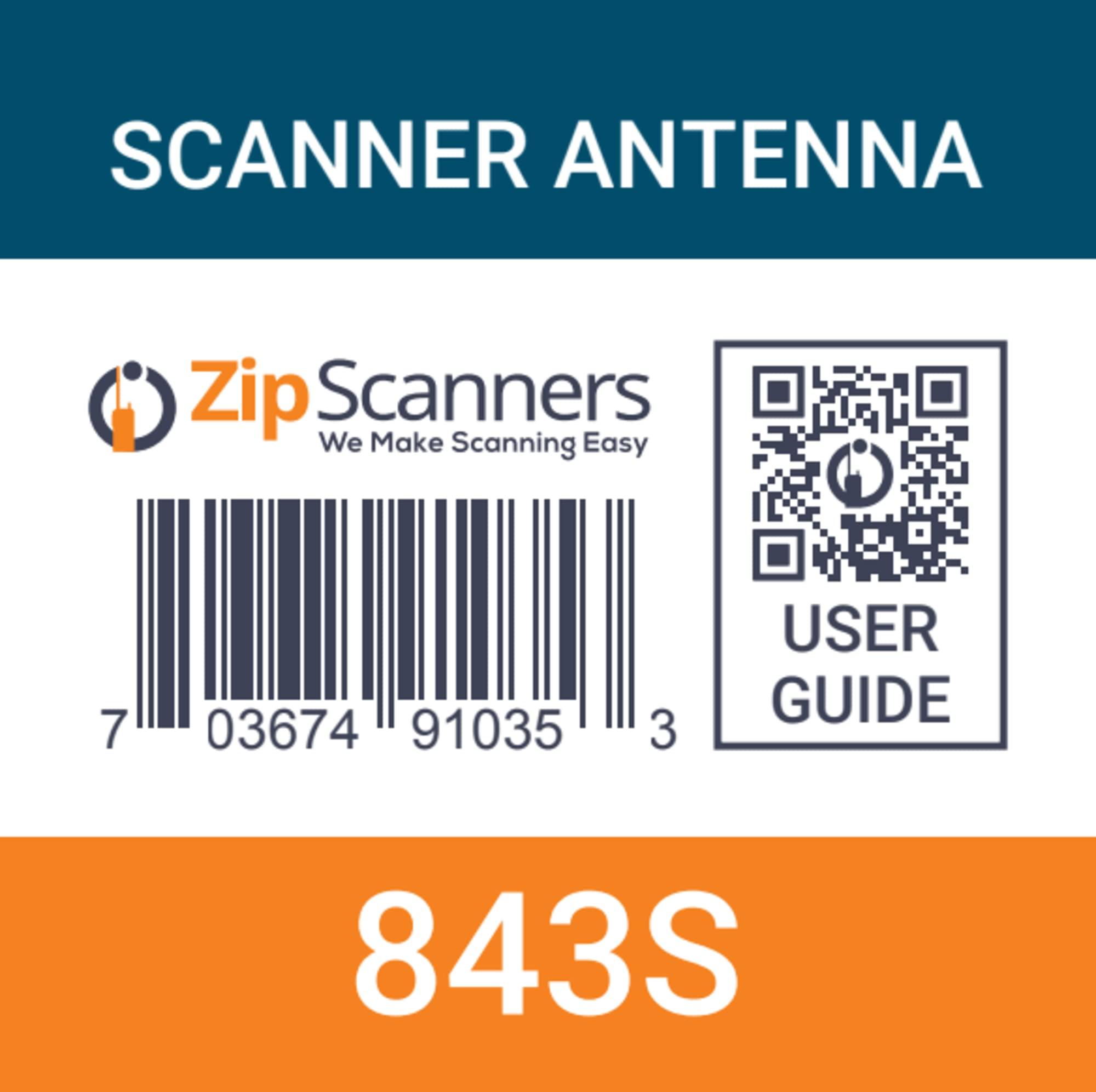 Zip Scanners Antenna for Police Scanner Radios | 843S Remtronix | SMA End Type | VHF/UHF/800 MHz Tri- Band | 8" Flexible Police Scanner Antenna | Increase Reception 25-100%