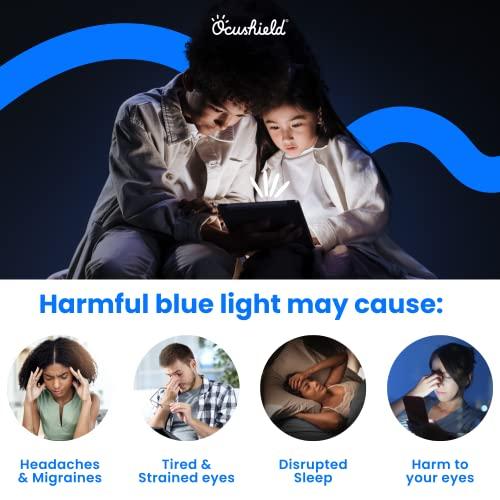 Ocushield Ocushield 15.6” (16:9) Premium Anti Blue Light Screen Protector with Privacy Filter for Laptops and Computer Monitors - Anti-Glare - Easy Install - Anti-Fingerprint - Reduce Eye Fatigue(345 x 194 mm)