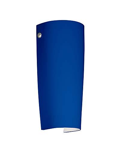 Besa Besa Lighting Tomas-10W 1 LED Wall Sconce-5 Inches Wide by 11.25 Inches High-Satin Nickel Finish-Cobalt Blue Matte Glass Color-LED Lam