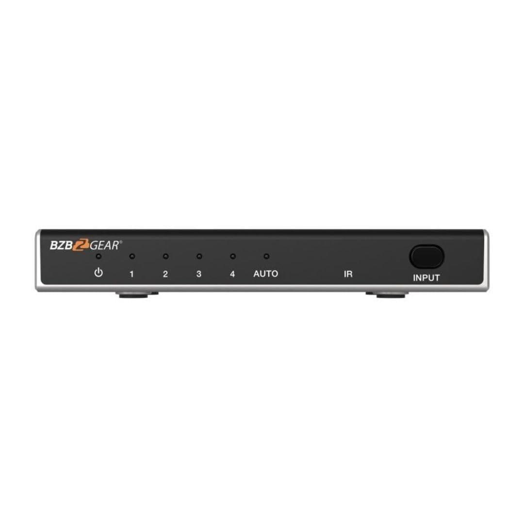 BZB GEAR 4x1 8K UHD Ultra Slim HDMI 2.1 Switcher (8K60, 4K120Hz 4:4:4 10bit)