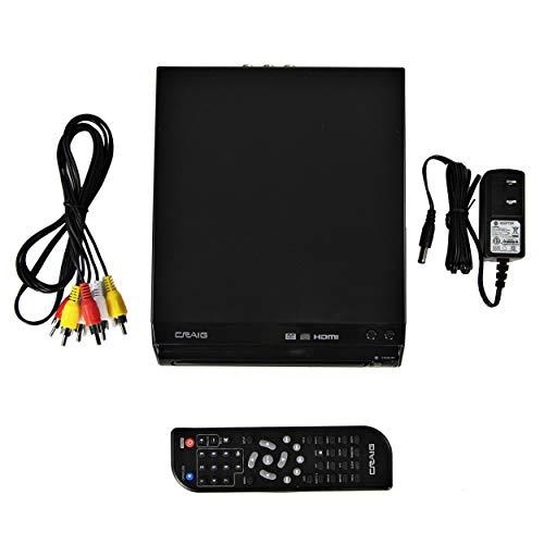 Craig Craig CVD401A Compact HDMI DVD Player with Remote in Black | Compatible with DVD-R/DVD-RW/JPEG/CD-R/CD-R/CD | Progressive Scan | Up-Convert to 1080p |