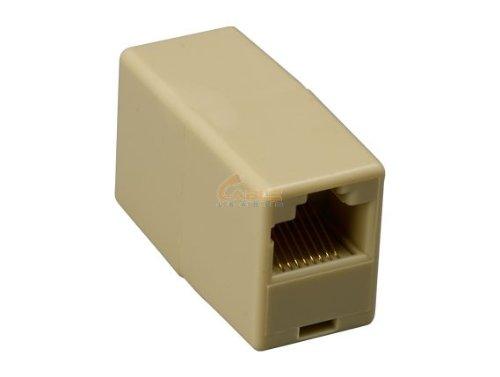 Cable Leader Cable Leader RJ45 8-pin Modular Inline Coupler Straight-Through, Ivory, 50 Pack