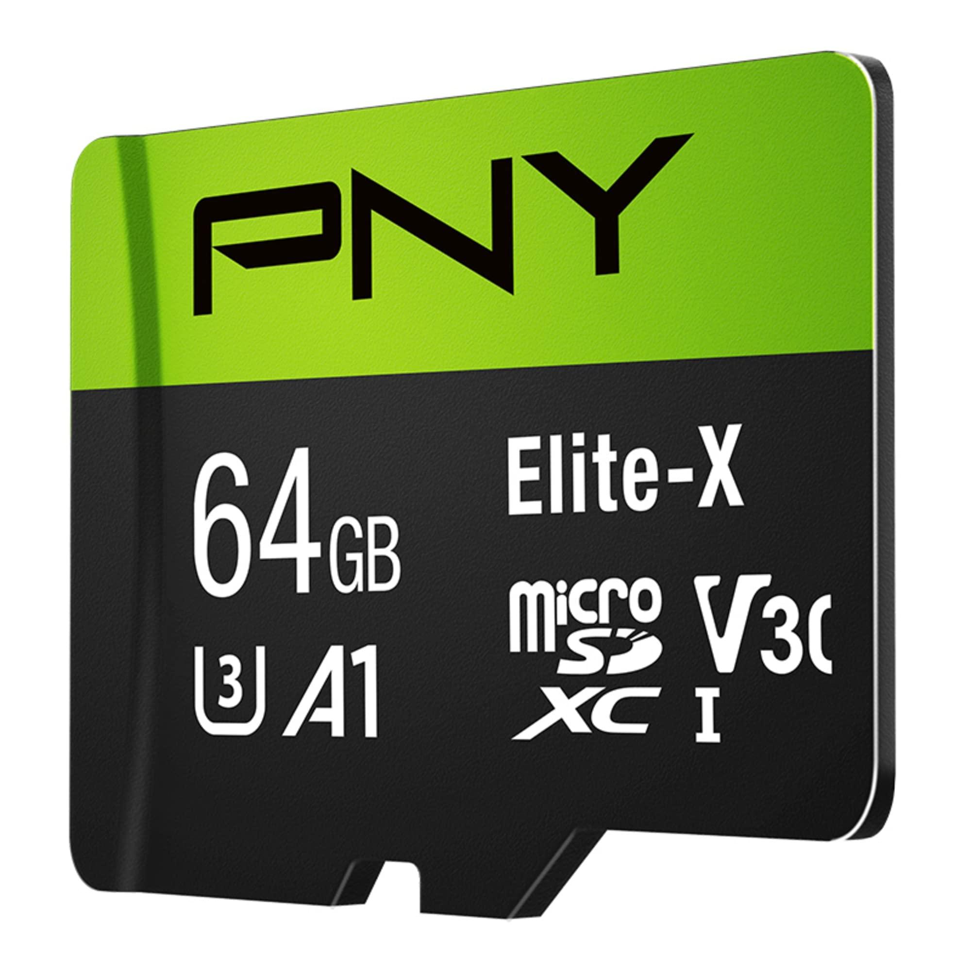 PNY PNY 64GB Elite-X Class 10 U3 V30 microSDXC Flash Memory Card
