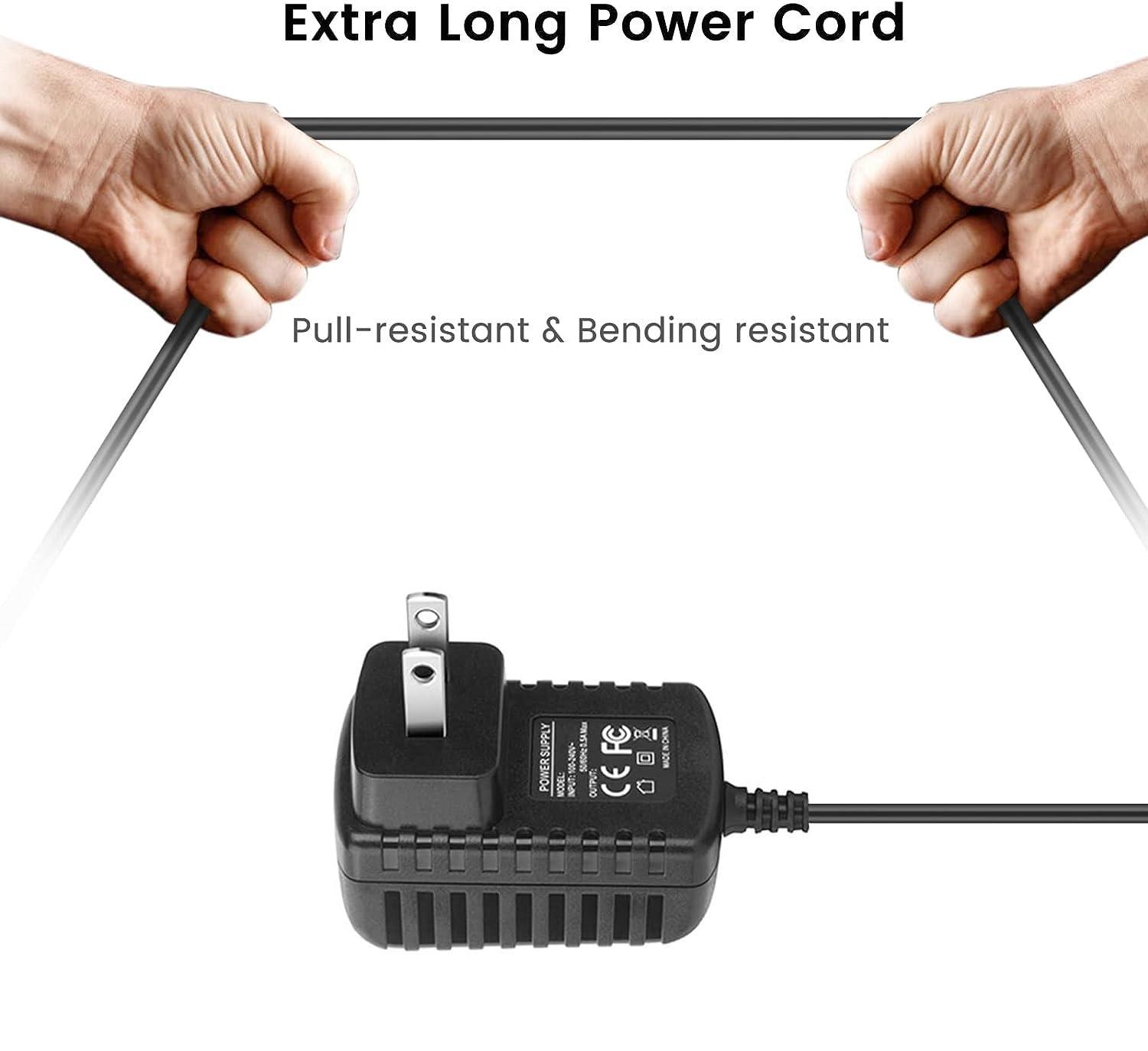 Xzrucst Xzrucst 5V 2A AC/DC Adapter for Coby Kyros 7\" Mid7012-4g Mid7015 Mid7016-4g Mid7022-4g Android Internet Touchscreen Tablet 4gb Ereader Pad Tablet Power Supply Cord Charger Mains PSU