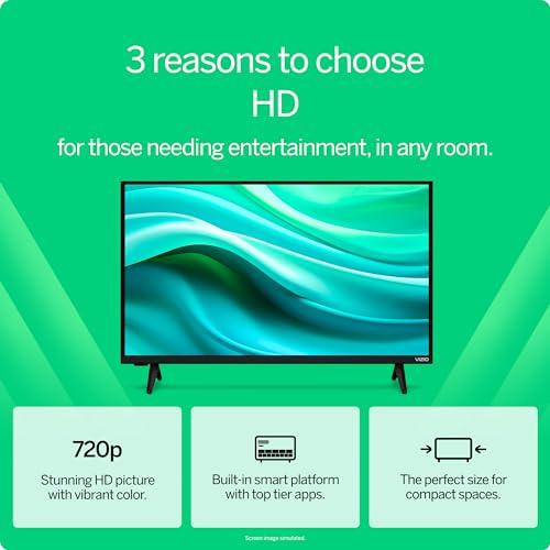VIZIO VIZIO 32-inch HD Smart TV 720p LED w/Alexa Compatibility, Google Cast Built-in, Bluetooth Headphone Capable (VHD32M-08, New)