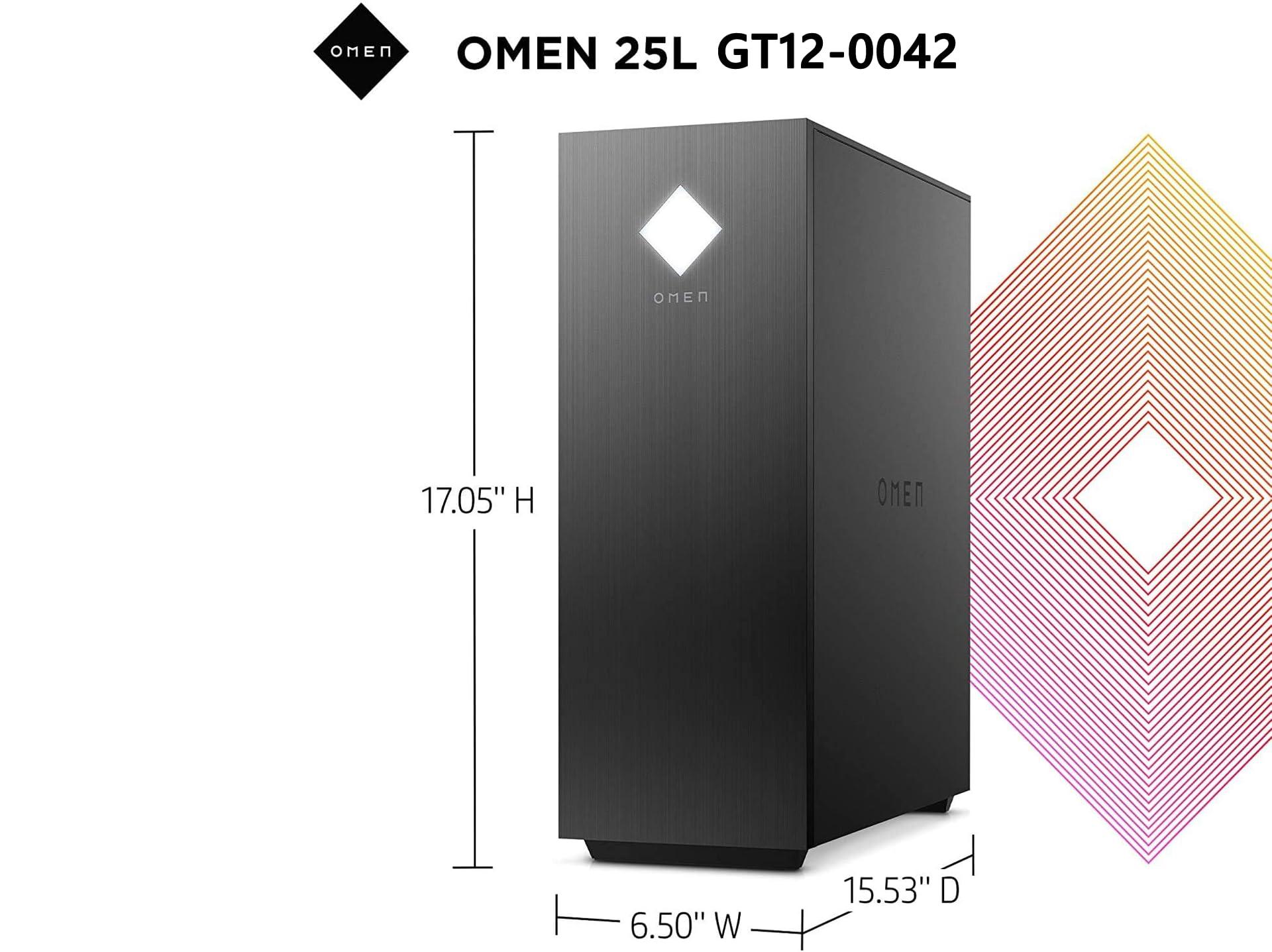 HP HP OMEN 25L Gaming Desktop PC for Student & Business, AMD Ryzen 7 3700x (8-core), NVIDIA GeForce GTX 1660, 64GB RAM|2TB SSD, USB-C, RJ-45, Mouse & Keyboard Included, Windows 11, RK Bundle, GT12-0042
