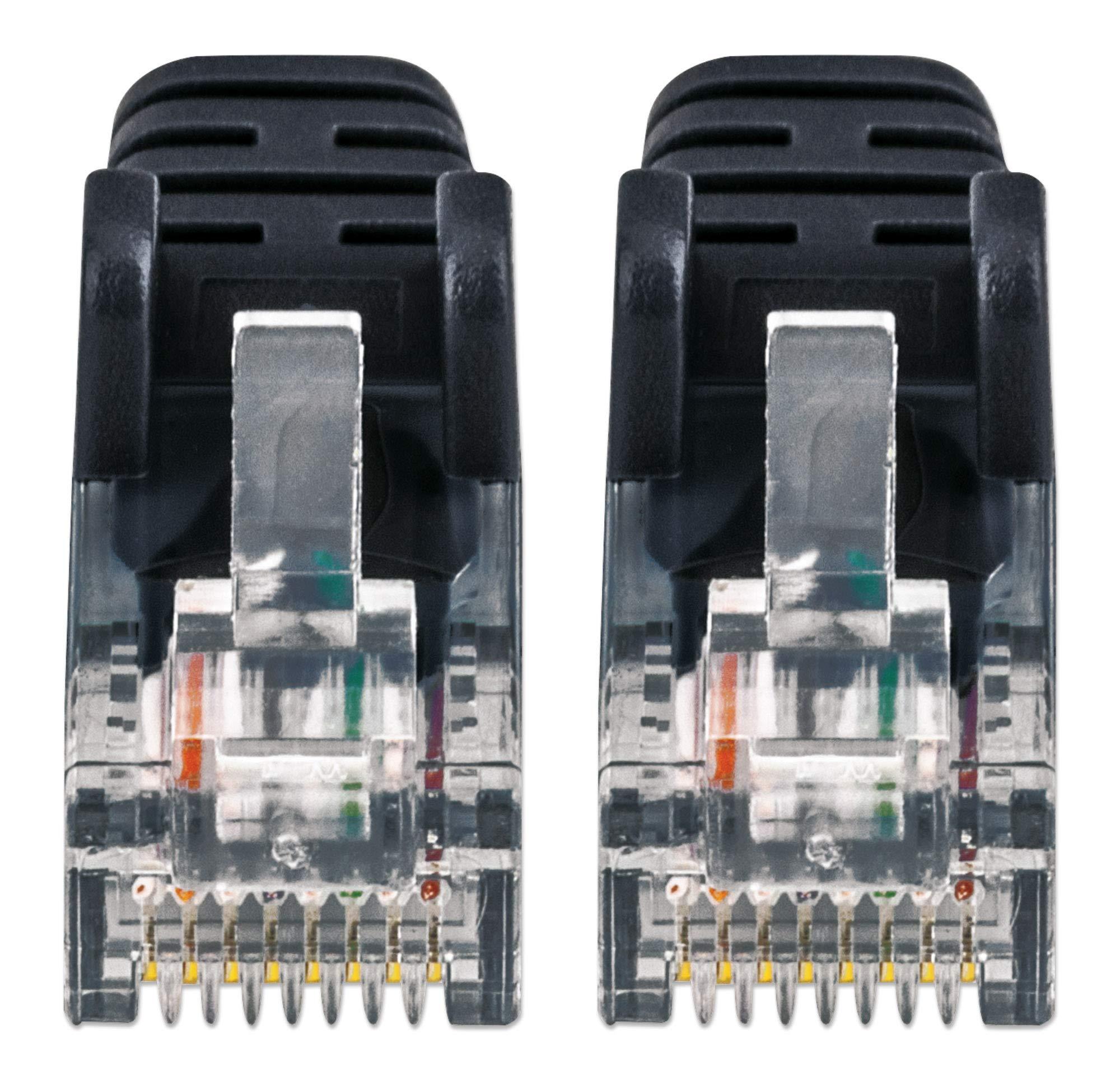 Intellinet Network Solutions Intellinet Slim Cat6 Ethernet Network Patch Cable 10G Internet Cord with Snagless Boot,RJ45 Male to RJ45 Male, Pure Bare Copper Wire, Gold-Plated Contacts, 30AWG-Lifetime Mfg Warranty, 3 ft Black