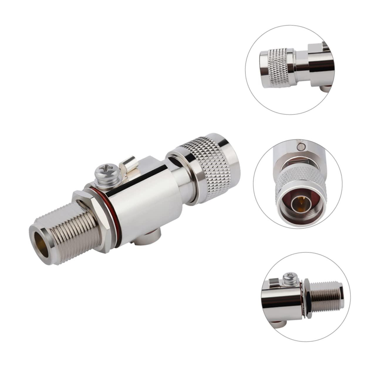 Homoyoyo Homoyoyo Coax Cable Surge Protector Outdoor Protection n Male to n Female Arrestor Protector