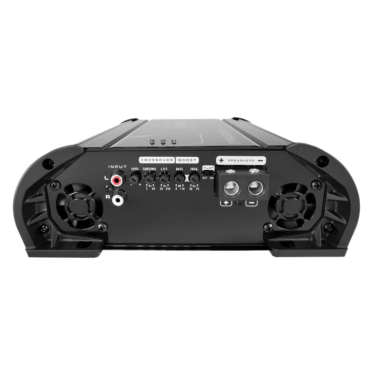 Timpano Timpano 5000 Watts Mono Subwoofer Car Audio Amplifier TPT-BASS5000 1 Ohm 12 Volts 5K Monoblock Class D Car Amp, Built-in Crossover & Bass Boost with Smart Fans