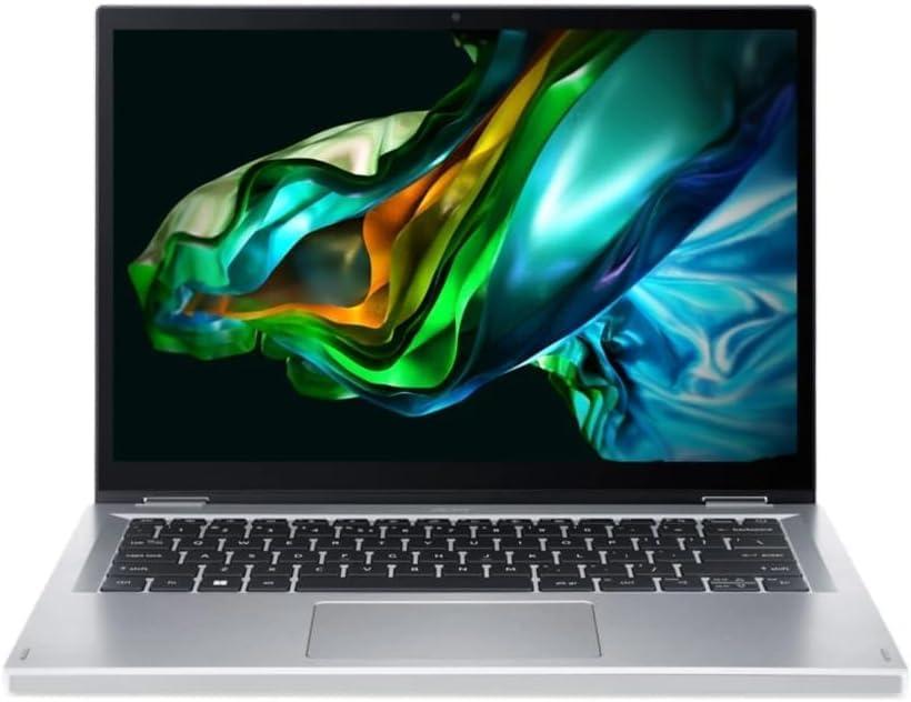 acer acer Aspire 3 Spin 14'' WUXGA(1920 x 1200) IPS Touch 2-in-1 Laptop, Intel Core i3-N305 Processor, 8GB DDR5 RAM, 256GB SSD Storage, Windows 11 Home in S Mode, Pure Silver, A3SP14-31PT-32M6