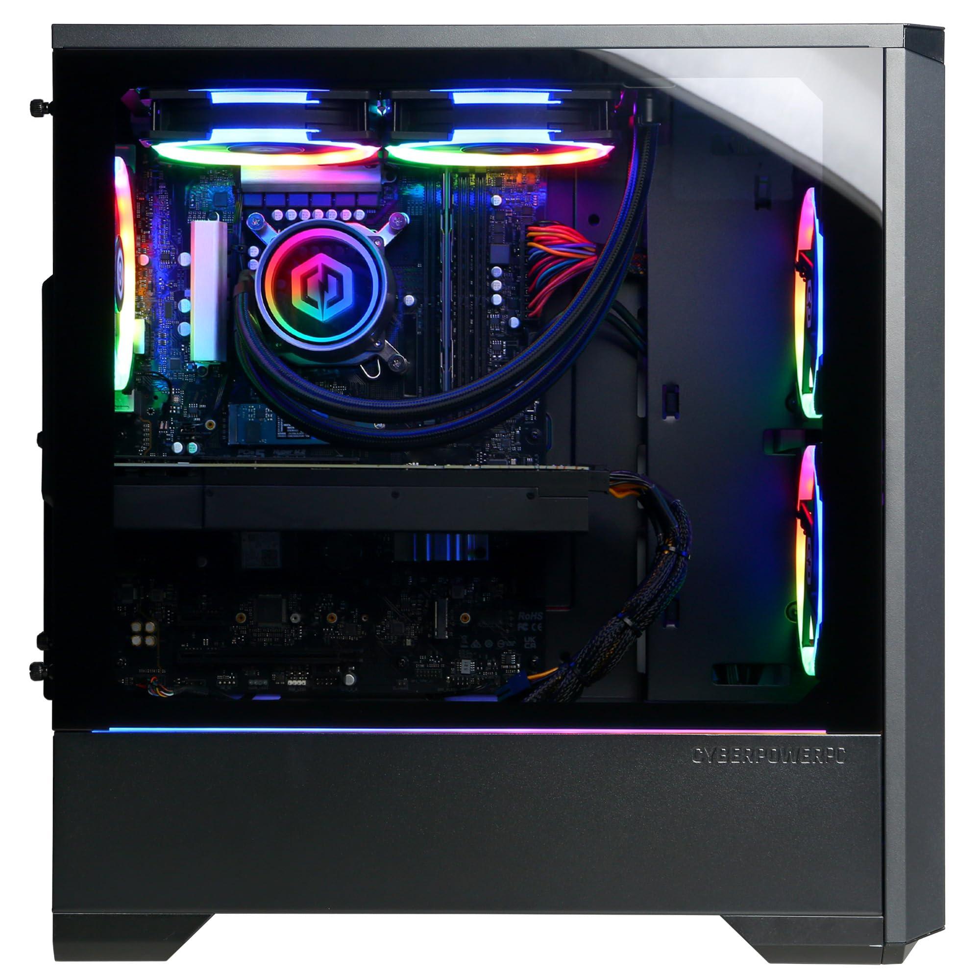 CyberpowerPC CyberpowerPC Gamer Xtreme VR Gaming PC, Intel Core i7-14700KF 3.4GHz, GeForce RTX 4060 Ti 8GB, 16GB DDR5, 2TB NVMe SSD, WiFi Ready & Windows 11 Home (GXiVR8400A17)