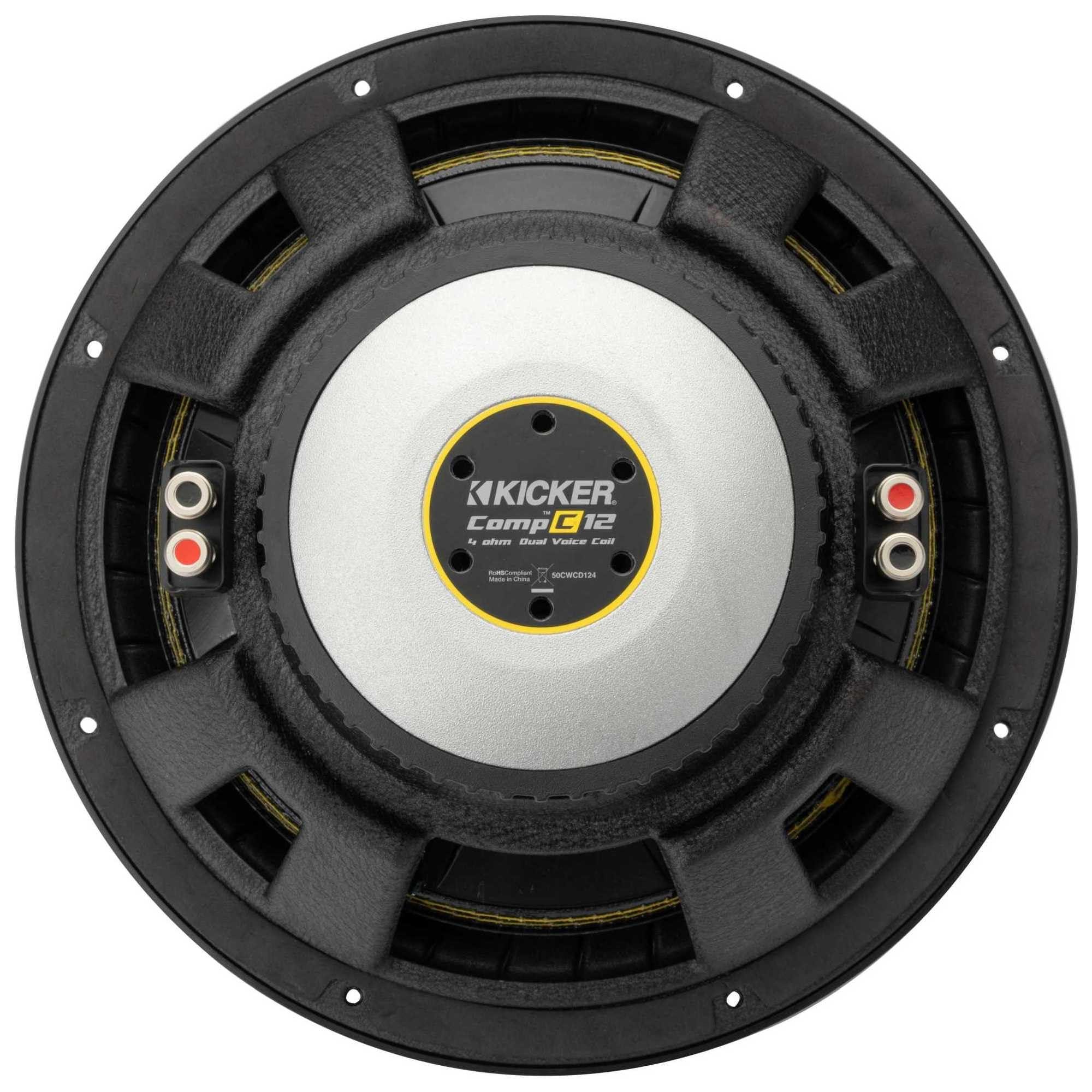 KICKER KICKER 50CWCD124 CompC 12" Subwoofer, Dual 4-Ohm