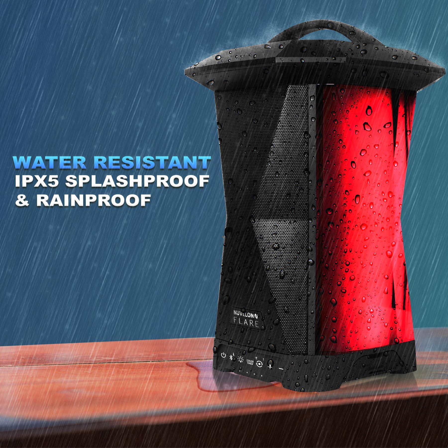 NUVELON NUVELON NF15A1-BTM Portable Bluetooth Speaker with lights, Nuvelon Flare Multi Sync wireless speaker with Ambient lighting and Rhythm light pulsing LED lights, Aux input, Bluetooth v4.2