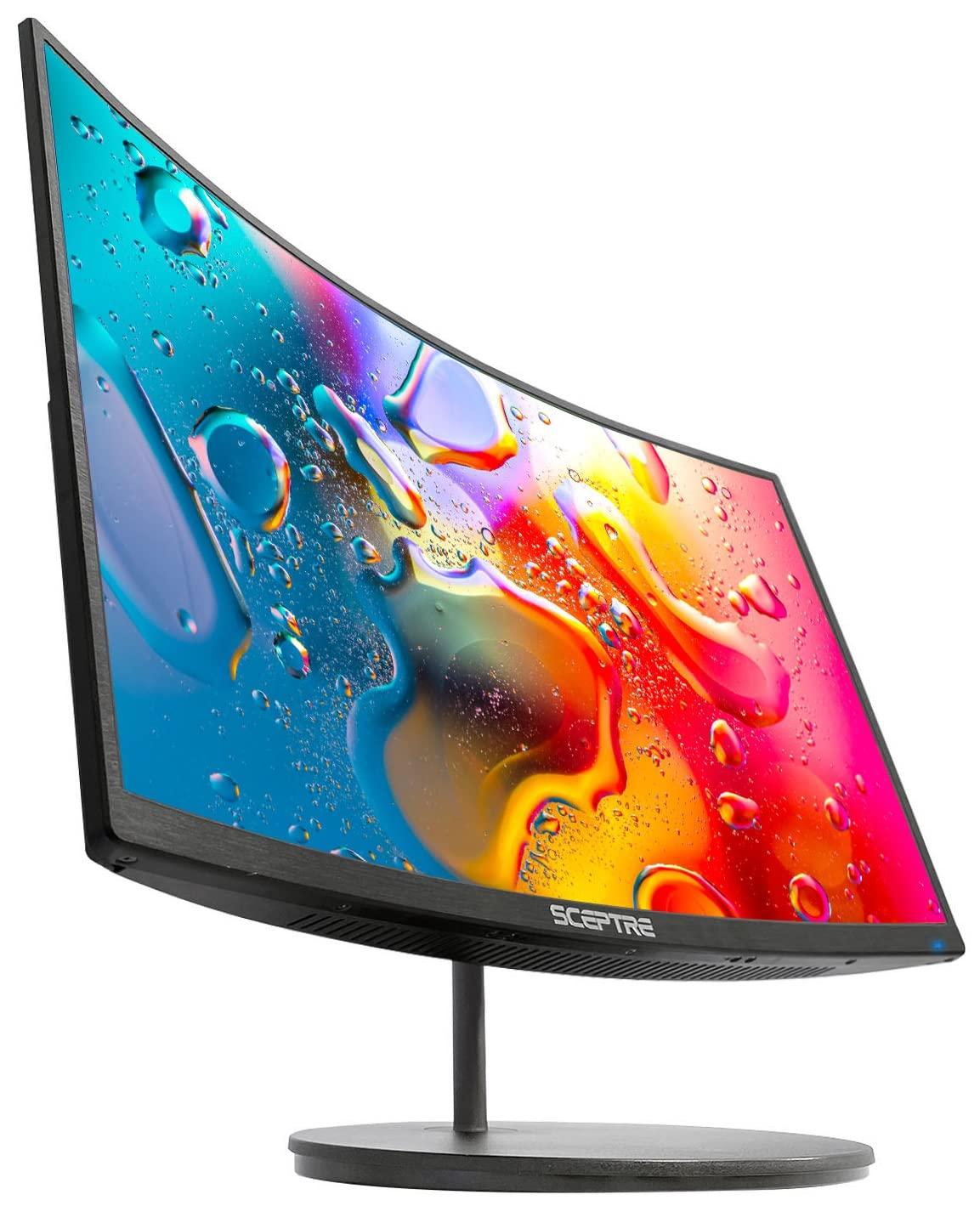 Sceptre Sceptre 27" Curved FHD 75Hz LED Monitor (C275W-1920RN) 24" Professional Thin 1080p LED Monitor (E248W-19203R Series)