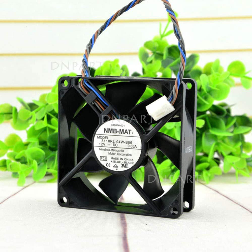 DNPART DNPART Fan Compatible for NMB 3110RL-04W-B86 Fan 4pin 0.65A HP P/N: 406016-001 Cooling Fan