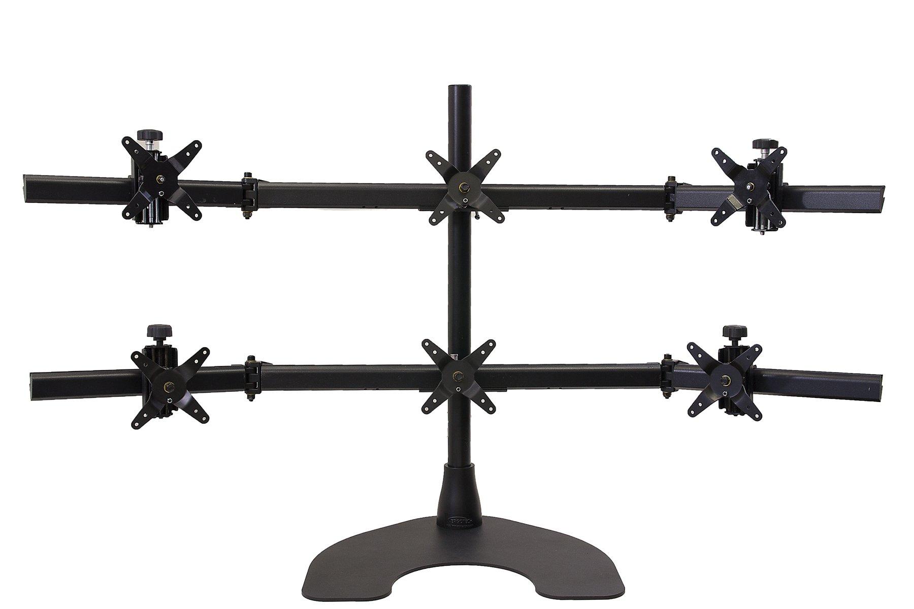 Ergotech Ergotech Hex 3 Over 3 LCD Monitor Desk Stand (100-D28-B33)
