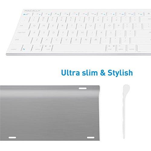 Macally Macally Slim USB Wired Keyboard for Mac and Windows - Simple and Sophisticated - USB Apple Keyboard with Numeric Keypad for Mac Mini / Pro, Macbook, iMac with 110 Scissor Switch Keys and 20 Shortcuts