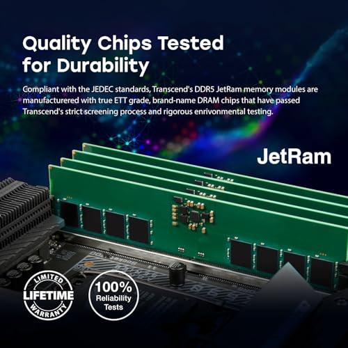 Transcend Transcend 16GB DDR5 5600 U-DIMM 1Rx8 1.1V, RAM, Desktop Memory Module - JM5600ALE-16G