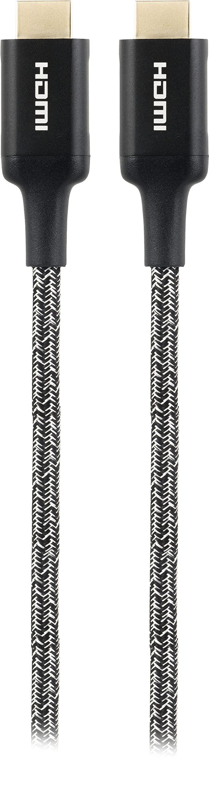 Philips Accessories Philips Premium Certified HDMI Cable, 4 ft. 1080p 120Hz 4K 60Hz, 18Gbps Ethernet HDMI 2.0, Gold Connectors, Braided Cable, for TV, Monitor, Laptop, PS4, PS5, Xbox One X S, SWV6120P/27