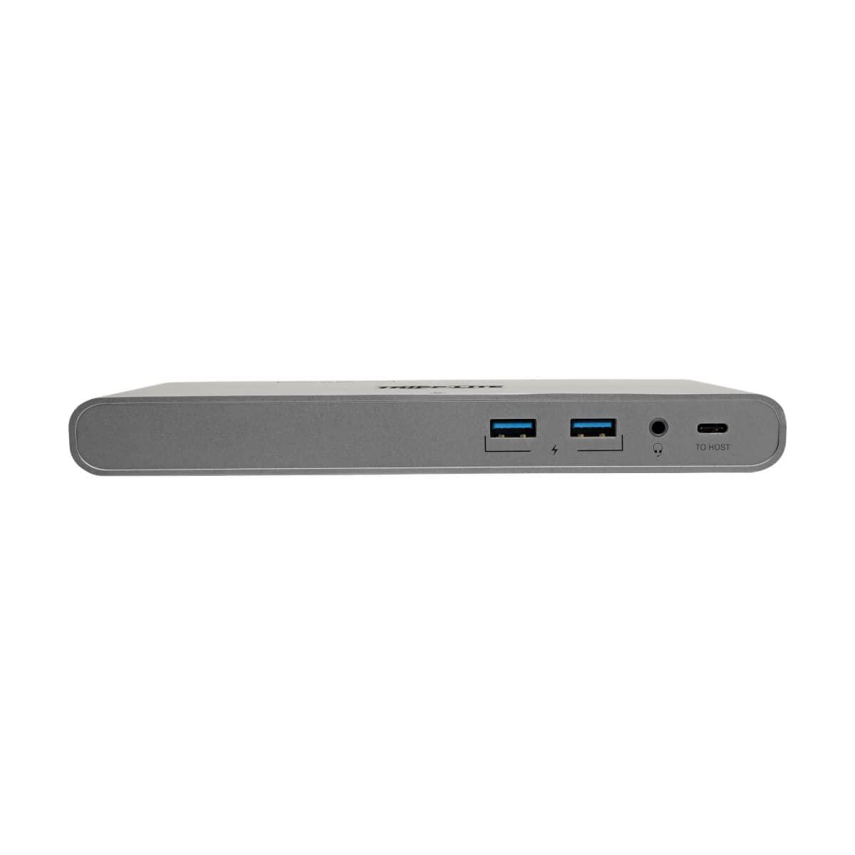Tripp Lite Tripp Lite International USB-C Docking Station, Triple Monitor Support, EU & UK Power Cables, 4K @ 30Hz HDMI & DisplayPort, VGA, Gigabit Ethernet, 100W USB-C Charging, 3-Year Warranty (U442-DOCK4-INT)