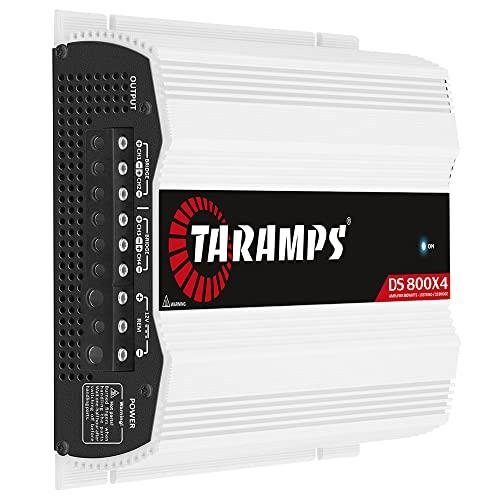 Taramp's Taramps DS 800x4 1 Ohm 800 Watts RMS 4-Channel 200x4 RMS, Class D, Full Range, Crossover High / Low Pass Fixed, Bridgedable Car Audio Amplifier, White