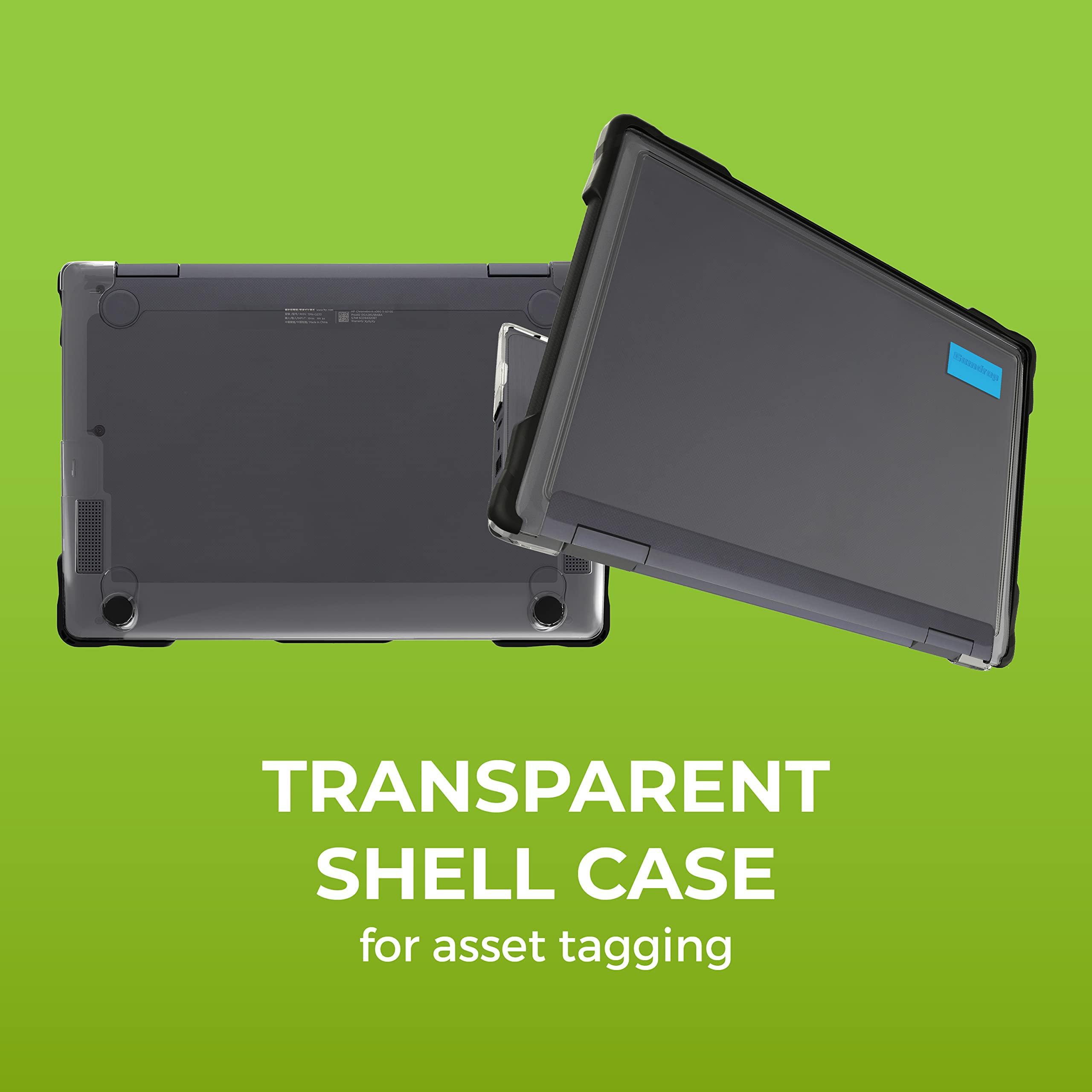Gumdrop Cases Gumdrop SlimTech Laptop Case Fits HP Chromebook x360 11 G3 EE (2in1). Designed for K-12 Students, Teachers and Classrooms Drop Tested, Rugged, Shockproof Bumpers for Reliable Device ProtectionBlack