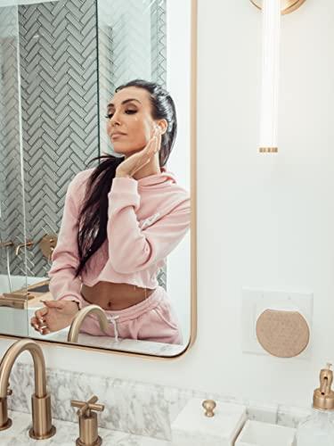 OC Acoustic OC Acoustic Newport Plug-in Outlet Speaker with Bluetooth 5.1 and Built-in USB Type-A Charging Port (Champagne/White)