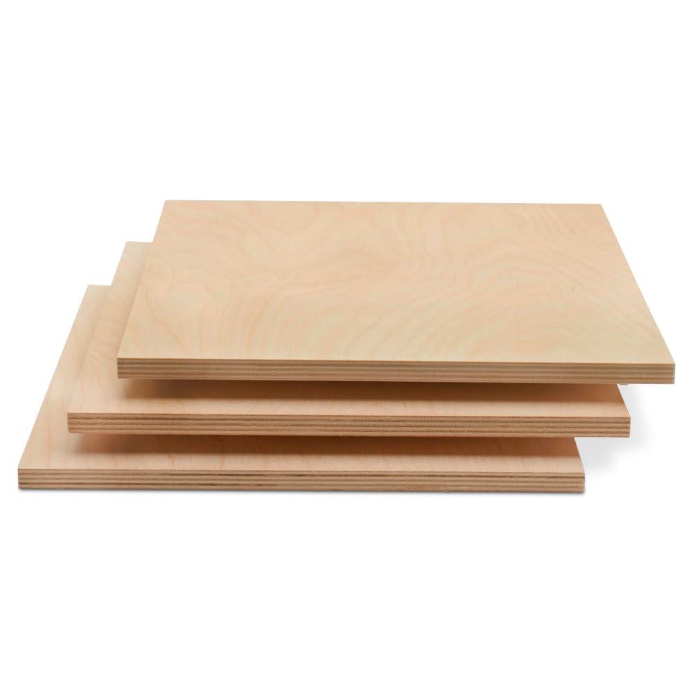 Woodpeckers Baltic Birch Plywood 12 x 12 x 1/2 Inch - 12 mm Craft Wood, Pack of 2 B/BB Grade, Stronger Than Basswood Sheets/Balsa Wood, Perfect for Laser, CNC Cutting, Shelf Boards 12 inch Wide, by Woodpeckers