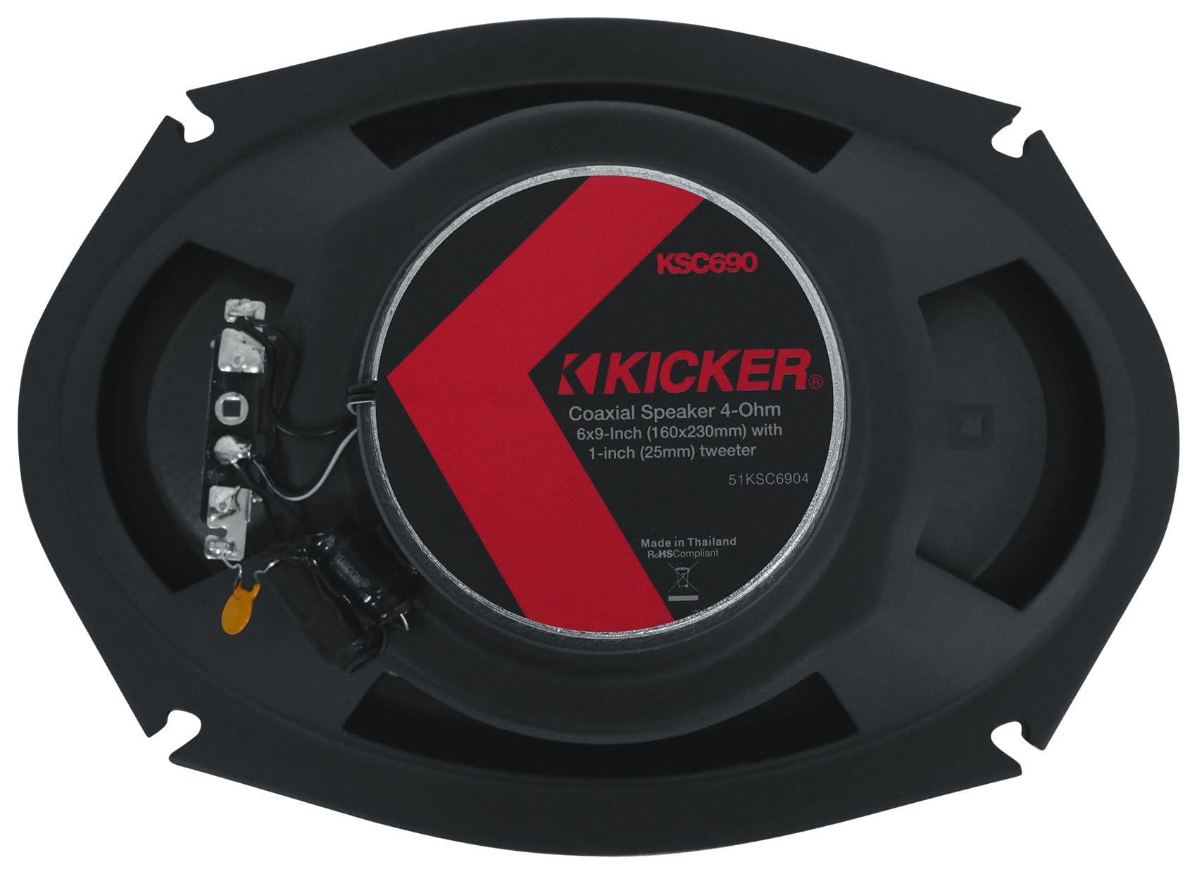 Audiosavings Audiosavings Bundle: (2) Pair Kicker 51KSC6904 6x9 150 Watt RMS Car Audio Speakers KSC6904 KSC690 (Items 4)