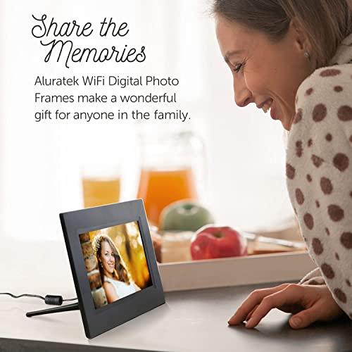 Aluratek Aluratek 7\" LCD WiFi Digital Photo Frame with Touchscreen and 8GB Built-in Memory, USB/SD/SDHC Supported, Built-in Clock, Calendar, Weather, Black