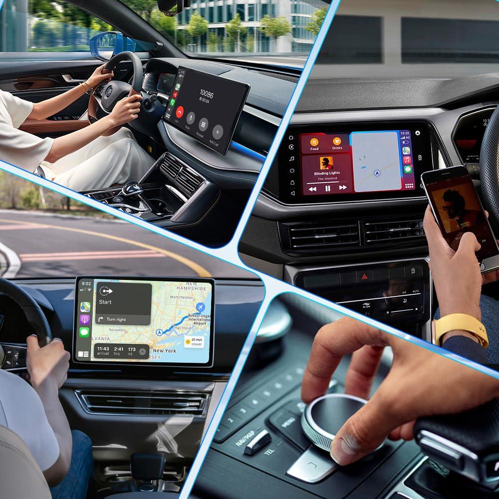 Carlinkit CarlinKit 5.0 Wireless CarPlay Adapter - Wireless Android Auto Car Adapter Adoption Chip 5G WiFi 5.8 GHZ | Stable & Fast Connection | Easy Operate | Small Size | Light Weight | Black(2air)