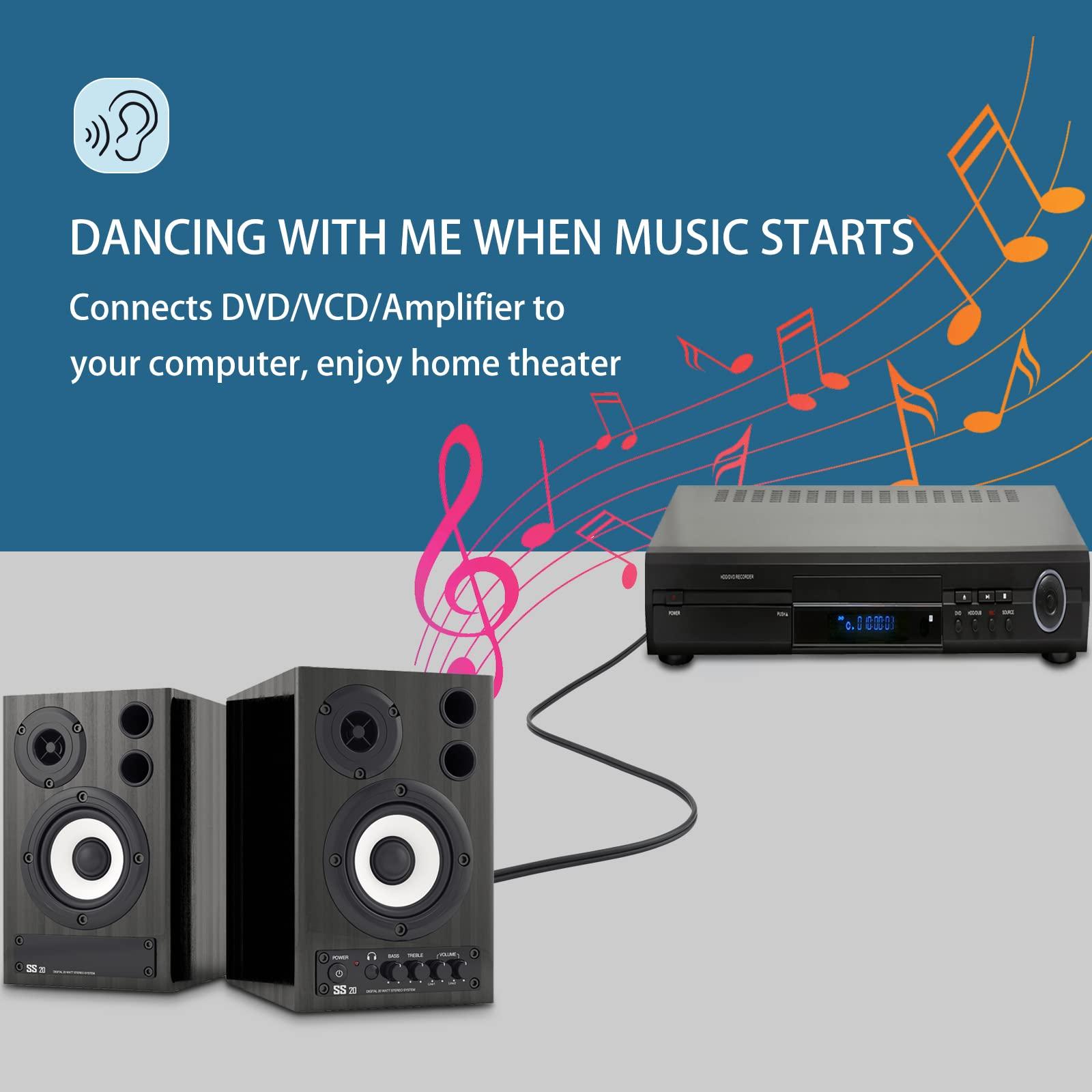 Devinal Devinal RCA Y Cable, RCA/Phono Y Splitter, RCA 1 Male to 2 Male Y Adapter, Male/Male Subwoofer Cable Gold Plated for subs/amps/Hi-Fis/Home Theater/receivers 3.3Feet/1M