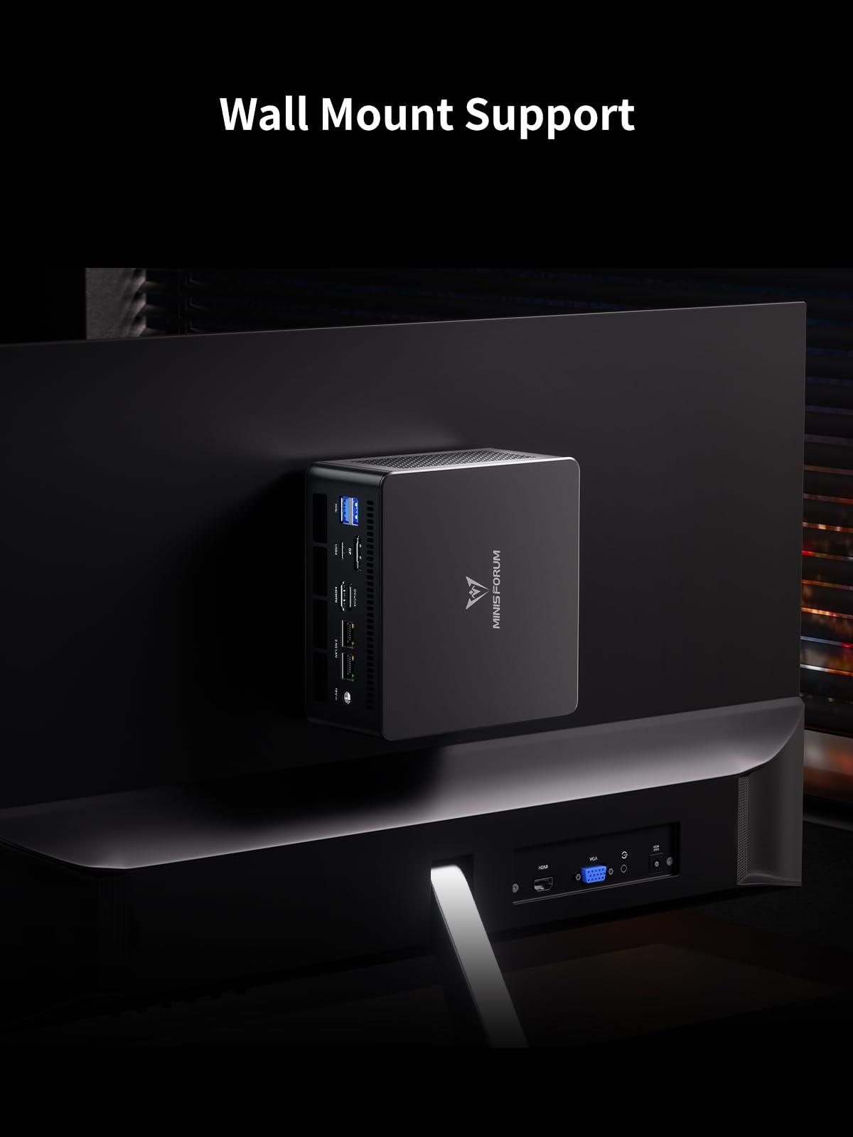 MINISFORUM MINISFORUM UM890 Pro Barebone with Mini PC, AMD Ryzen 9 8945HS Mini Computers,8K Quad Display HDMI/DP1.4/USB-C, AMD Radeon 780M/Dual LAN 2.5G