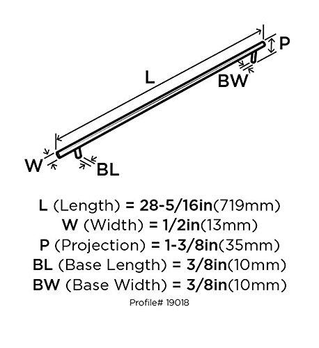 Amerock Amerock BP19018CBZ Bar Pulls 25-3/16 in (640 mm) Center-to-Center Caramel Bronze Cabinet Pull