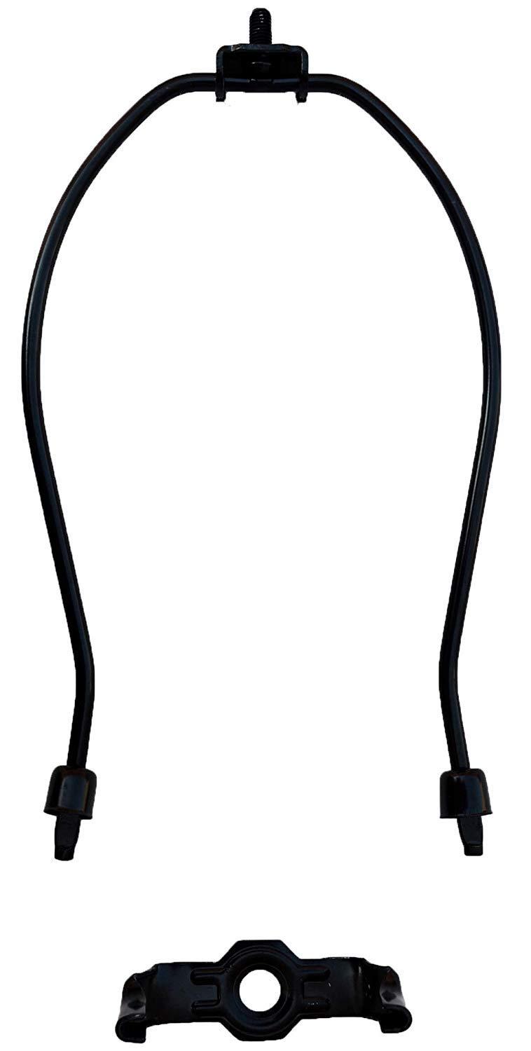 Urbanest Urbanest 8" Heavy Duty Harp Fitter For Lamp Shades with Saddle, Black Nickel