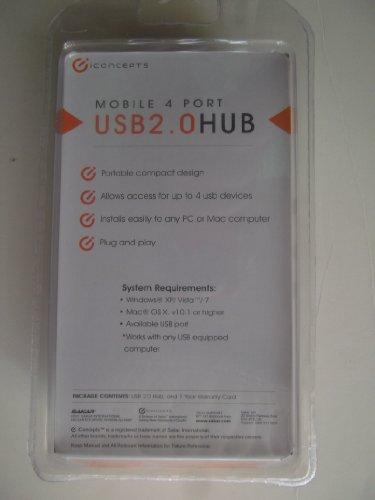 Sakar iConcepts Mobile 4 Port USB 2.0 Hub