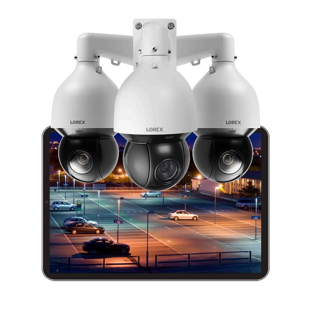 Lorex Lorex Indoor/Outdoor 4K Pan & Tilt Metal Dome Security Camera, Add-On IP Camera for Wired Surveillance System, Color Night Vision, 25x Optical Zoom, 1 PTZ Camera