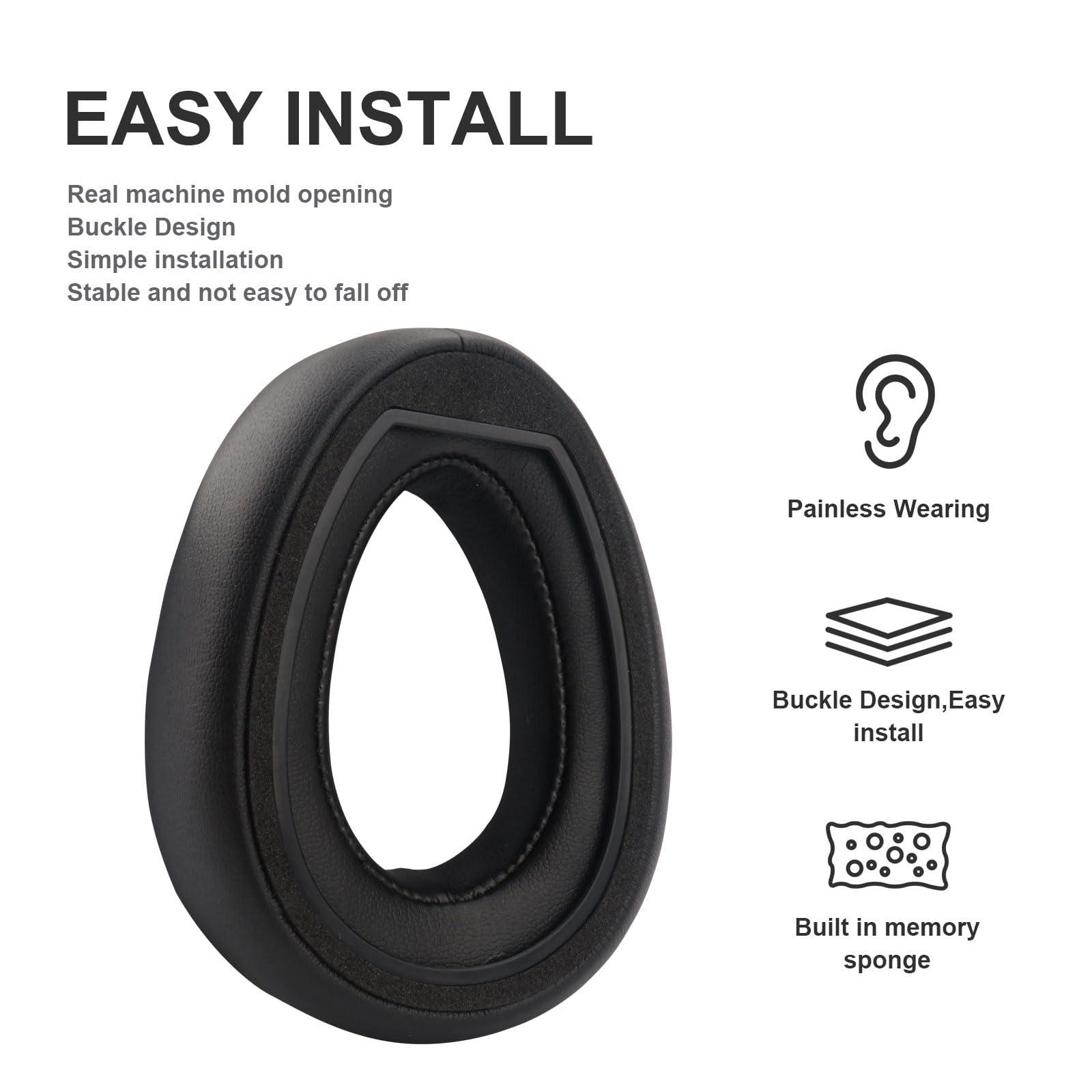 Miruchertter PXC 550 Cooling Gel Ear Pads Replacement Ear Pads Cushions Compatible with Sennheiser PXC 480 PXC 550 PXC 550-II MB 660 UC MB 660 MC Headphones High-Density Memory Foam Earpads Ear Cups Cover (Black)