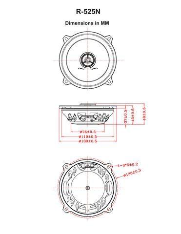 RetroSound RetroSound R-525N 5.25" Stereo Replacement Speaker