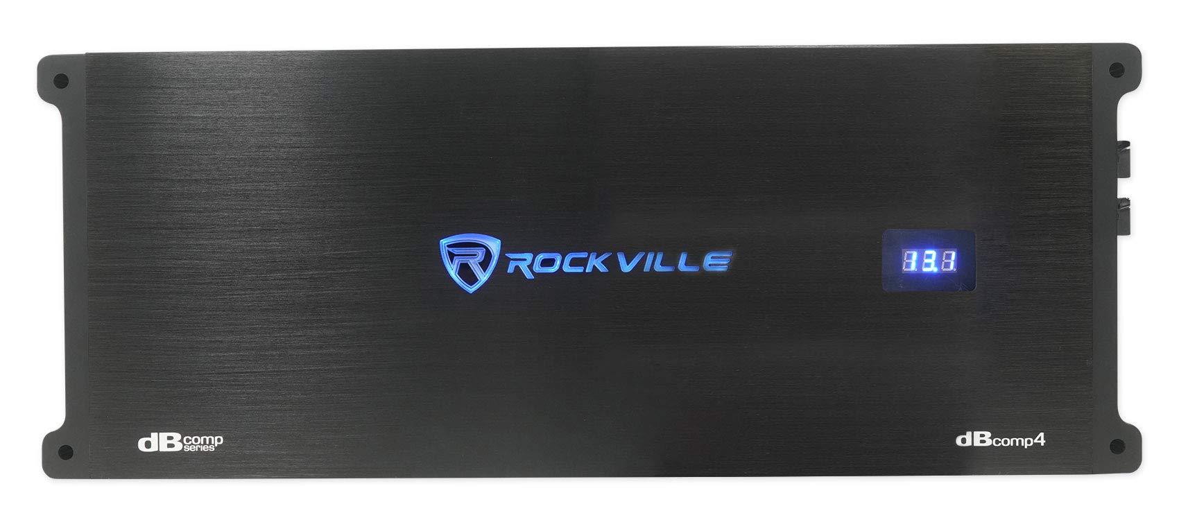 Rockville Rockville dBcomp4 Competition 3000W Mono 1-Ohm Car Amplifier, Dyno-Certified, MOSFET, Adjustable Crossover, Remote Sub Control, Perfect for Car Audio