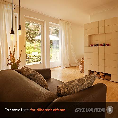 LEDVANCE SYLVANIA ST19 LED Bulb, 40W Equivalent Efficient 3.5W, Dimmable, 13 Years, 450 Lumens, 2700K, Soft White, Clear Finish - 1 Pack (74588)