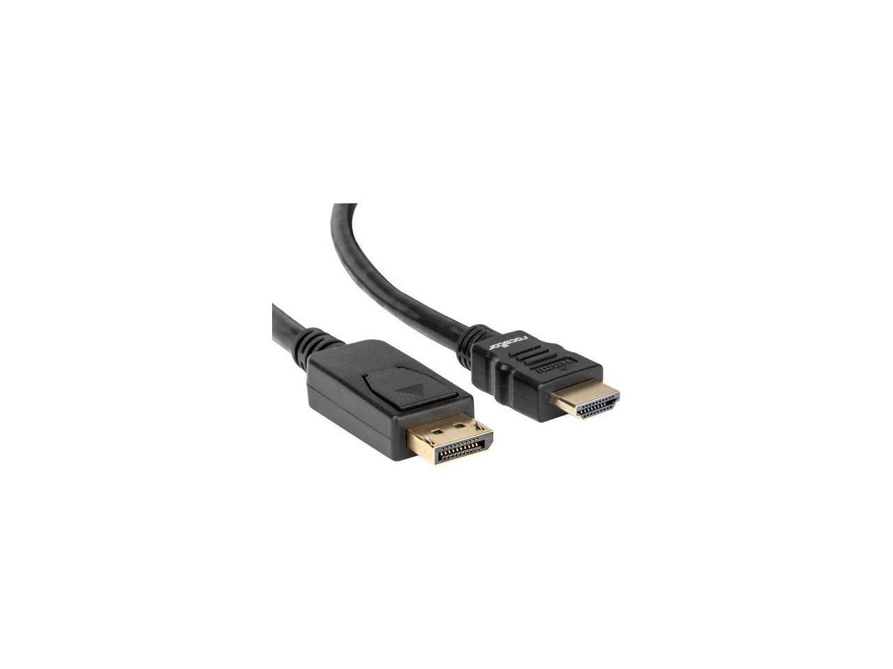 Rocstor Rocstor Premium DisplayPort to HDMI Converter Cable M/M- 6 ft (2m) - 4K - Compatible with DP Enabled Computers and HDMI 4K Monitors, televisions and projectors - Supports Resolutions up to 4K