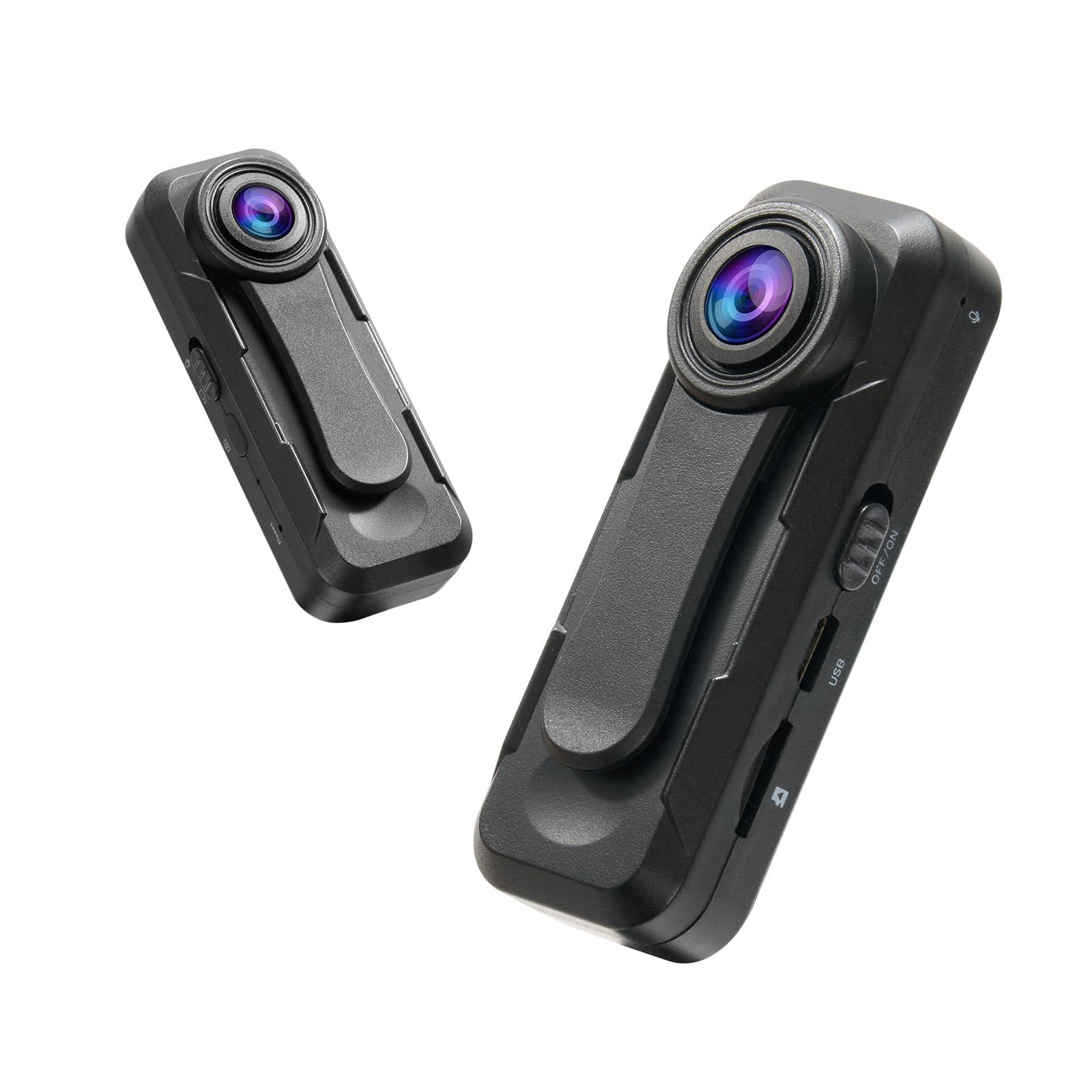 BOBLOV BOBLOV W1 1080P 64GB Body Camera, Wearable Camera Support 90 Minutes with Loop Recording, Easy to Use and Take for Traveling, Walking, Law Enforcement and Outdoors Activities