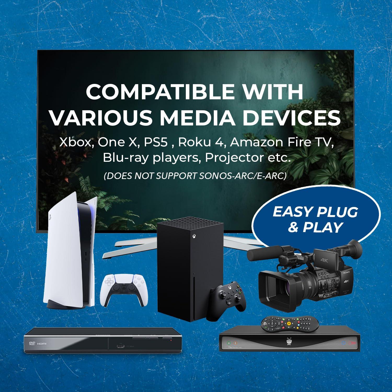 OREI OREI 8K HDMI Splitter 1 in 2 Out, Duplicate/Mirror HDMI Signal UltraHD Supports Upto HDMI 2.1 Splitter 4K@120Hz EDID Management HDCP 2.3 - BK-102