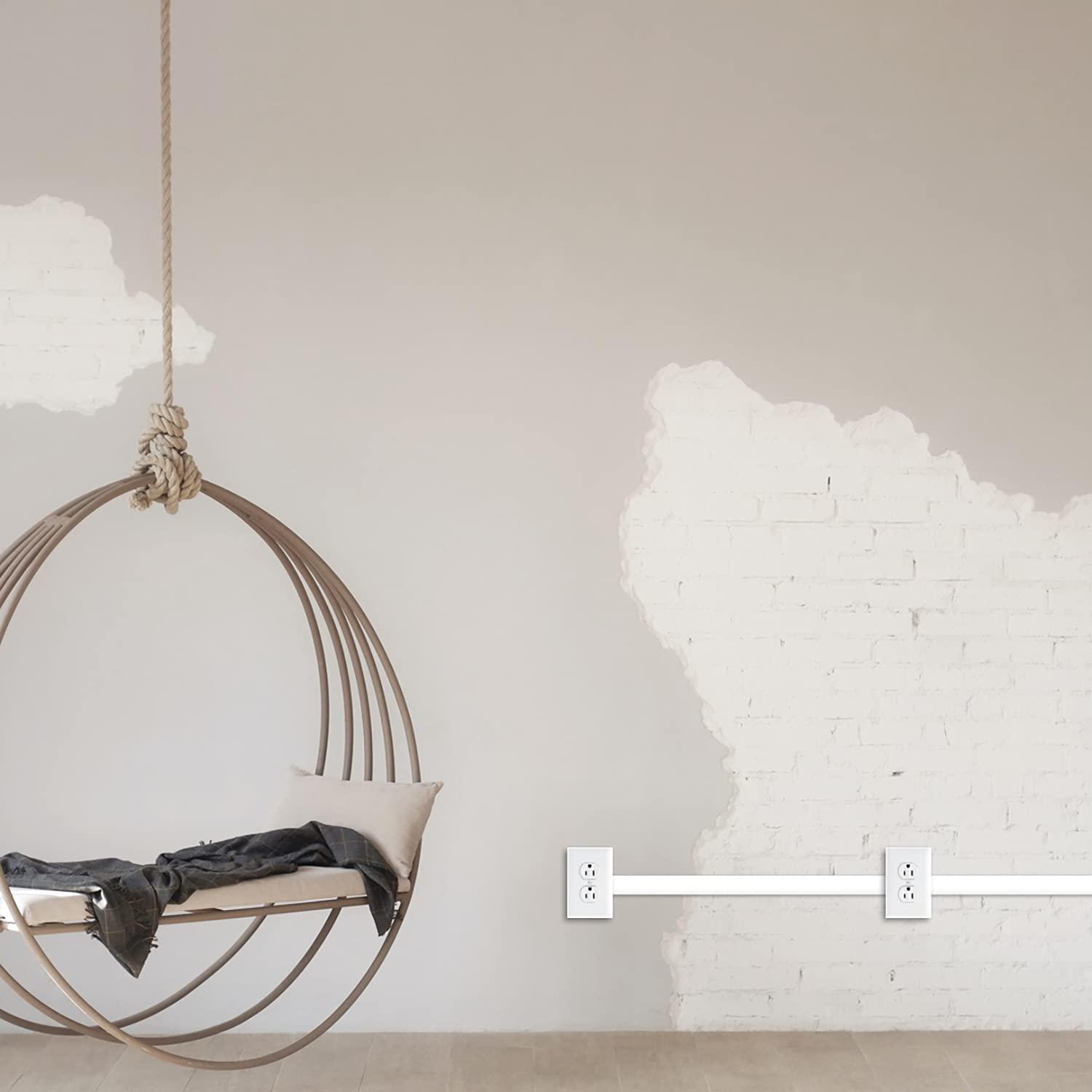 Wiremold Legrand Wiremold NMW17 Nonmetallic Plastic Raceway for Extending Power, Transition Fitting for 1/2\" Conduit, White (1 Pack)