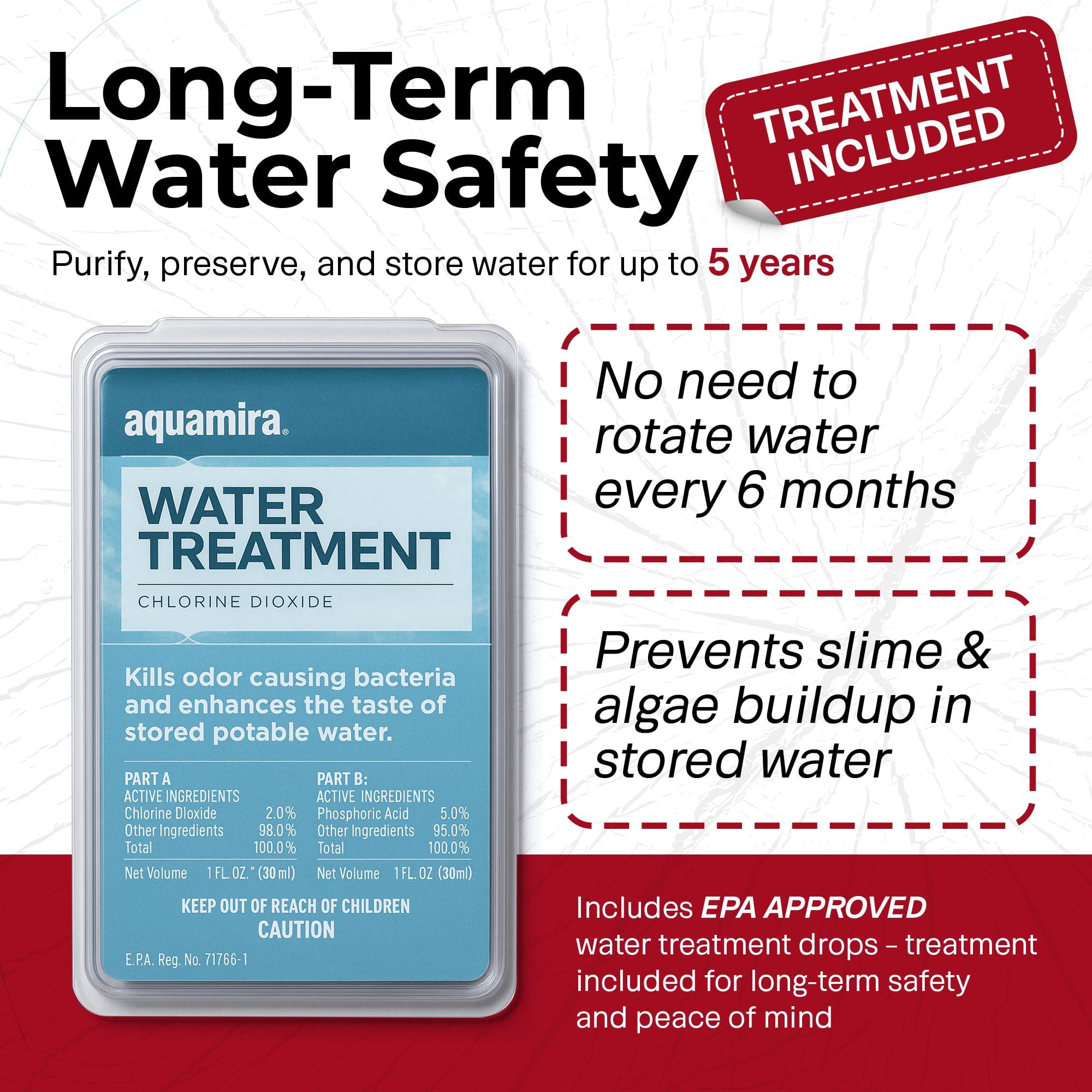 Legacy Premium Emergency Water Storage 5 Gallon Water Tank - BPA-Free, Food Grade, Portable, Stackable, Easy Fill - Survival Supply Water Container (6 Tanks (30 Gallons))